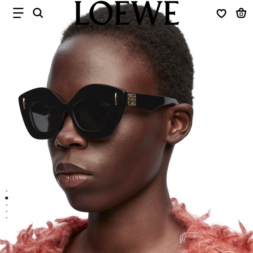 Loewe retro screen sunglasses- black